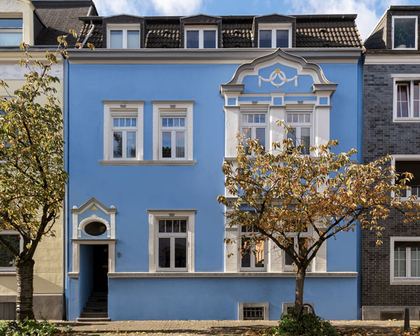 Referenz Wasserviertel blaue Fassade