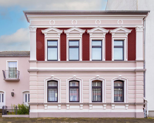 Referenz Wasserviertel blaue Fassade